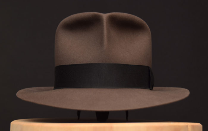 Smoke grey indiana jones clipper fedora hat hut 1