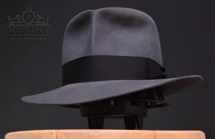 Clipper Fedora hut hat steel grey Indiana Jones Indsy rotla raiders handmade 2