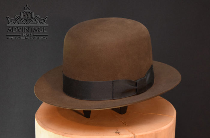 handgemachter fedora hut hat open crowned