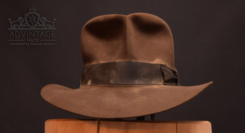 Read more about the article Hero Streets of Cairo Fedora with light distressing in Sable