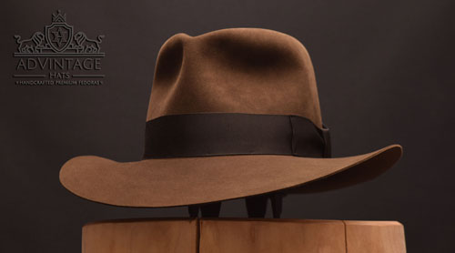 Read more about the article Custom Temple Mine Fedora hat with wider brim in Sable