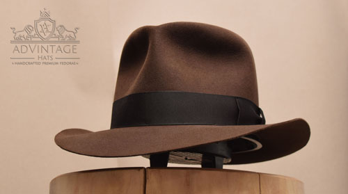 Mehr über den Artikel erfahren Legend Crusade Fedora Hut in True-Sable (100%Kaninchenfilz)